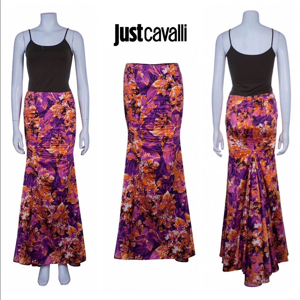 JUST CAVALLI Fishtail Mermaid Long Maxi Skirt Sz38